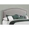 Homeroots 51.5 in. Solid WoodLinenMDF & Foam Queen Size Bed with a Chrome Trim 333300 - alternate 4
